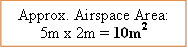 Approx. Airspace Area: 5m x 2m = 10m2