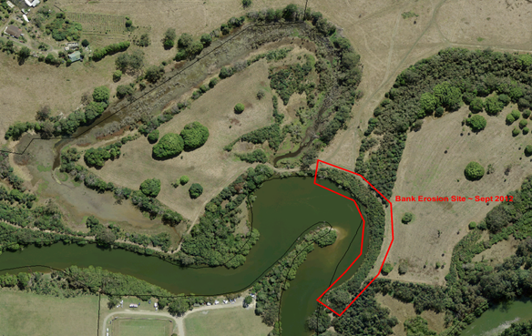 Aerial Photo ~ Bank Erosion June 2012 ~ Brunswick River