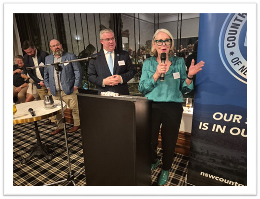Local Government NSW President and CMA Executive Board member, Mayor Phyllis Miller (Forbes Shire) OAM explained the origin of her passion for Local Government