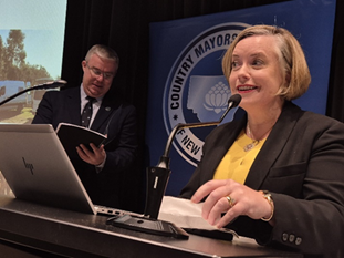 The new Chair of the NSW Grants Commission, Ms. Linda Scott is introduced