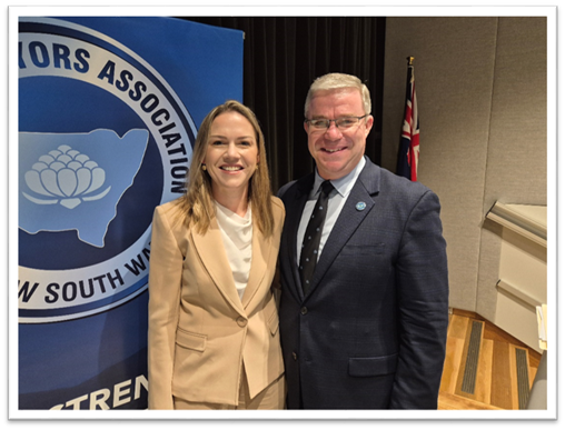CMA Chairman Rick Firman OAM with The Hon. Emily Suvaal 