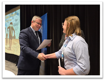 Moree Plains Shire Council's Jasmine Howarth presented the 2024 CMA Scholarship 