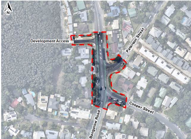 Location map showing new development in relation to nearby intersections